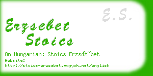 erzsebet stoics business card